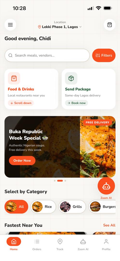 Kugoo customer home screen